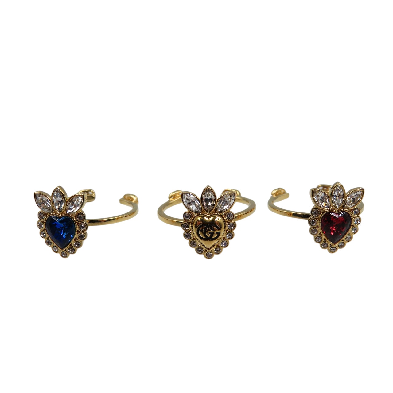 美品 クリスタルハート 642102 リング・指輪 GP/GP ゴールド 1210【中古】 レディース