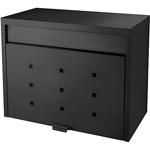 色：マットブラック グリーンライフ(GREEN LIFE) 郵便ポスト 【日本製】 壁掛け スチール