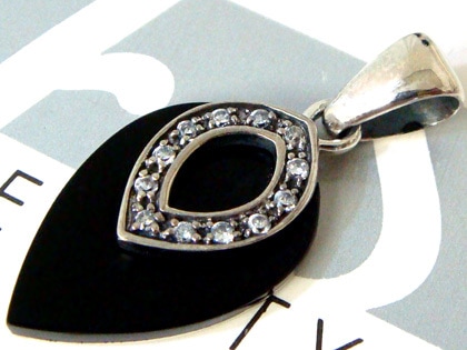 FREESTYLEfsp870ブラックオニキスCZオーバルフリースタイルペンダントstメンズ