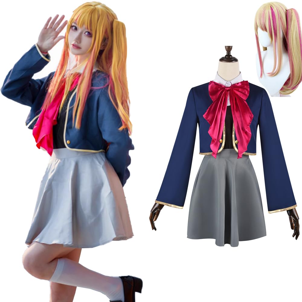 [猫と三町目] 星野アイ コスプレ ウィッグ付き 推しの子 コスチューム 星野ルビー コスプレ衣装 セーラー服 有馬かな 仮装 ワンピース 星野アクア 制服 ハロウィン コスプレ 76390