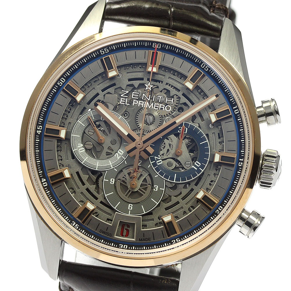 ゼニス ZENITH 51.2081.400/78.C810 エルプリメロ クロノマスターフルオープン 自動巻き メンズ 美品 箱保証書付き_813519【中古】 416,080円