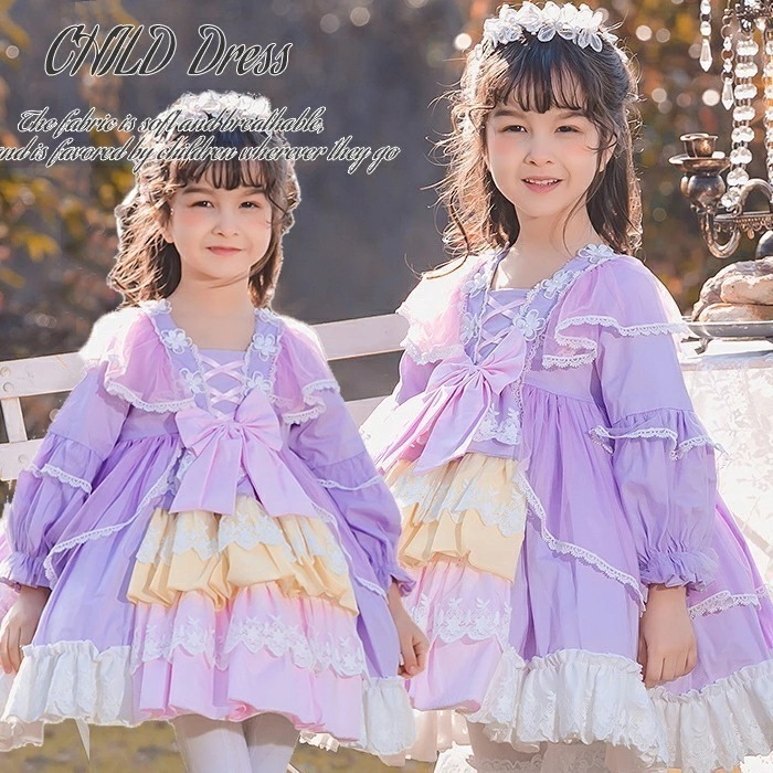 新品限時!優!惠!A346ロリータワンピース 女子 子供服 プリンセスドレス キッズドレス ベビーロリータドレス 可愛い 赤ちゃん お宮参り 結婚式 ピアノ発表会 誕 七五三 Lolita ロリータ