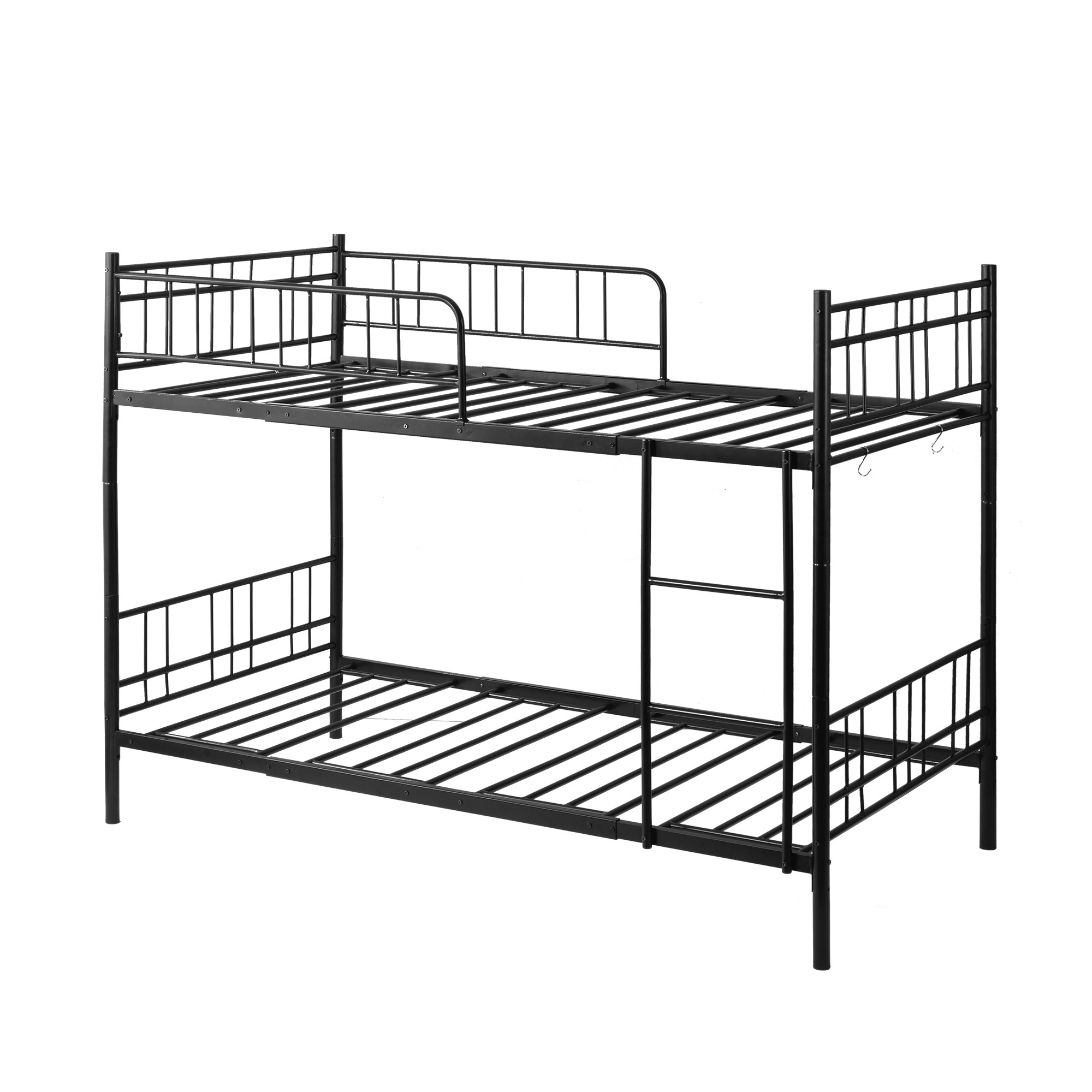 【新品】 ブラック　二段ベッド 子供ベッド 子供部屋二段ベッド 2段ベッド パイプベッド パイプ 金属製