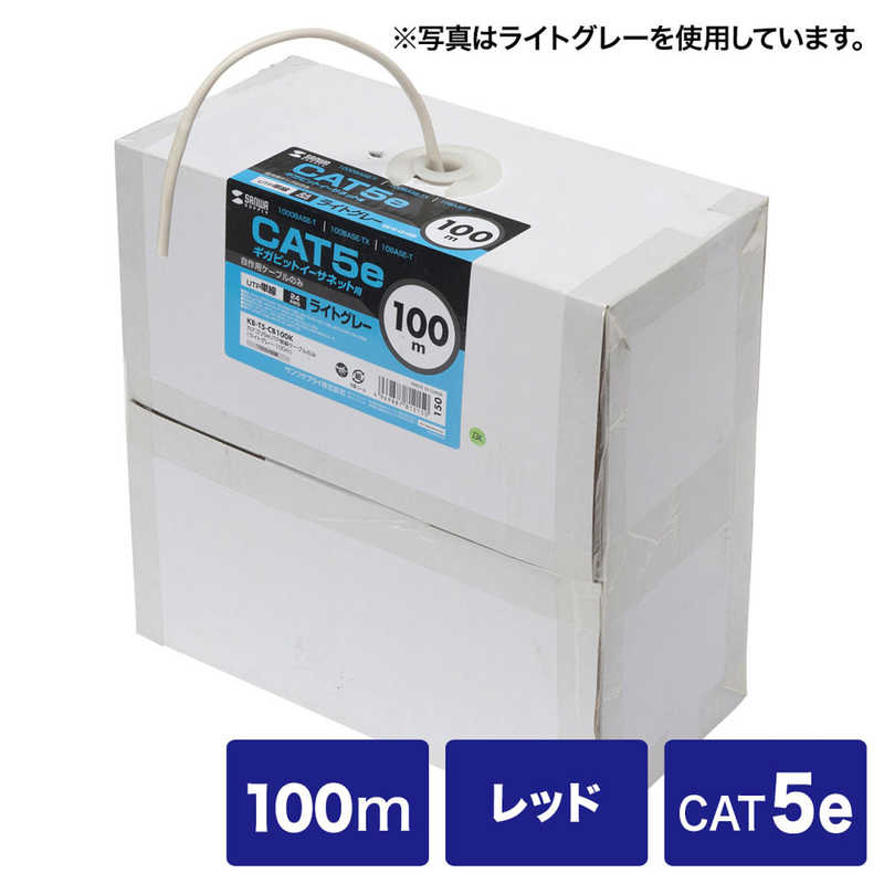 サンワサプライ　カテゴリ5eUTP単線ケーブルのみ　KB-T5-CB100RN