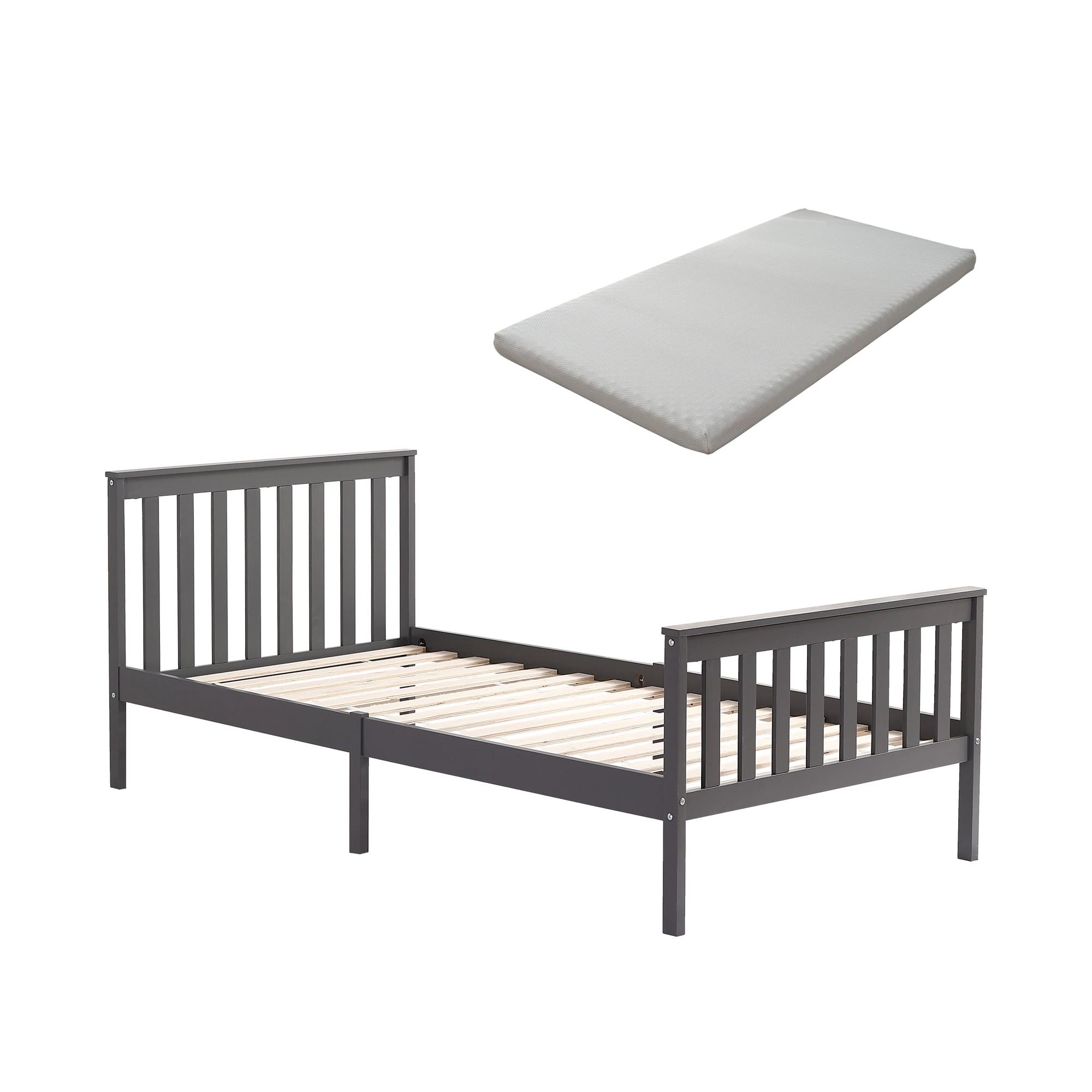 【日本国内出荷-3日で配達】シングルベッド+10cm厚さマットレスフレーム すのこベッド 天然木フレーム 脚付きベッド パイン材 下収納 木製 シンプル おしゃれ 北欧 マットレスは別売りDJYC16