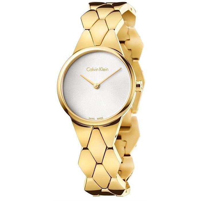 Calvin Klein K6E23546 Snake Gold Dial Ladies Watch