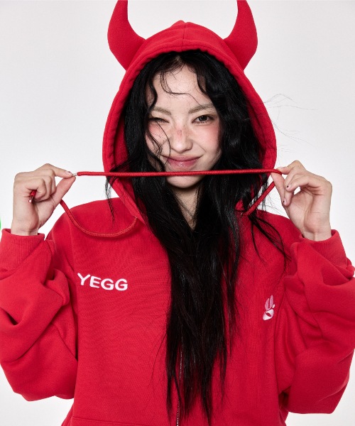 【YEGG】 [BASIC] Devil Hoodie Red 正規品