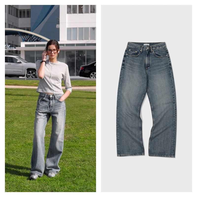 【LOW CLASSIC】 RELAXED FIT JEANS : BLUE