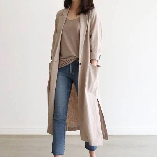 アウター ジャケット ロング丈 上着 袖あり 長袖 前開き ボタン ポケット サイドスリット 薄手 かわいい 大人可愛い きれいめ シンプル カジュアル 大人 かっこいい レトロ 大人女子 おしゃれ 18,951円