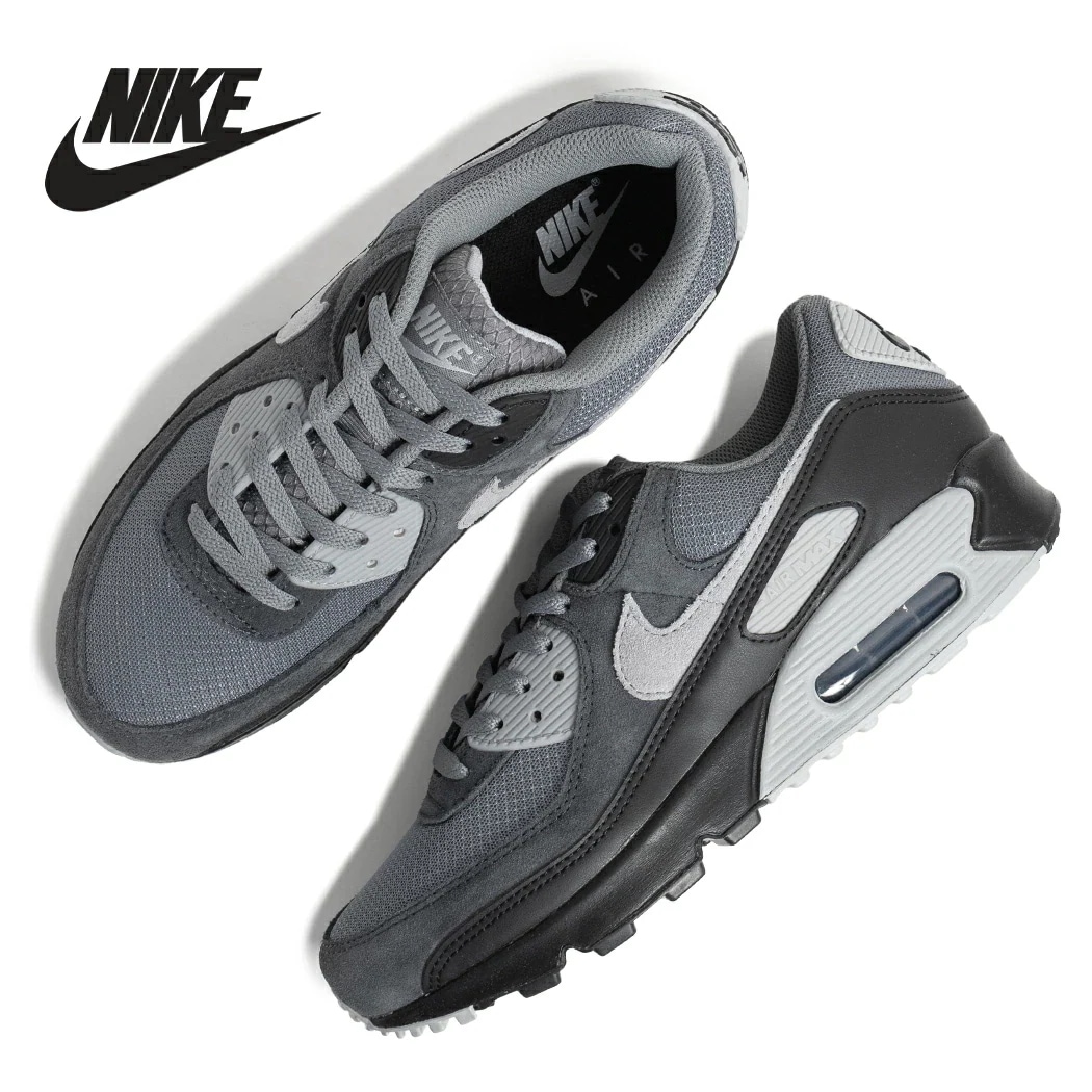 NIKE ナイキ AIR MAX 90 エア マックス スニーカー SMOKE GREY ( スモーク グレー ブラック 黒 ランニングシューズ メンズ DM0029-020 )