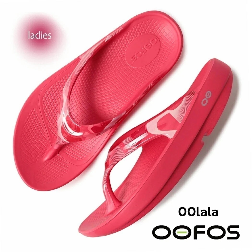 OOFOS ウーフォス ウーララ サンダル OOlala Limited Neon Berry Breeze ( 国内正規品 SANDAL トング 赤 レッド リカバリーサンダル レディース ウィメン