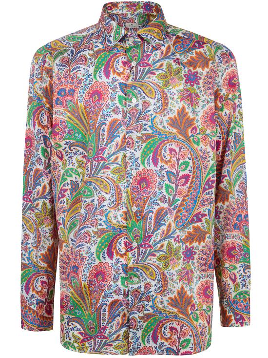 ETRO Men Long Tops MRIB0001 99SA5P4 X0800 WHITE PRINT