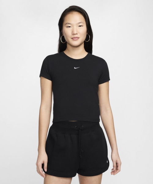 ナイキスポーツウェアチルニットクロップ T シャツ W-ブラック:ホワイト/ FV5509-010 7,987円