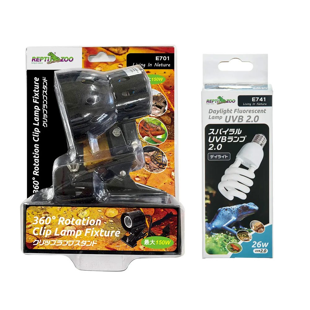 三晃商会　ＲＥＰＴＩＺＯＯ　クリップランプスタンド　Ｅ２６＆スパイラルＵＶＢランプ　２．０　デイライト　２６Ｗ　ＣＲＣ17―41―10―10―00