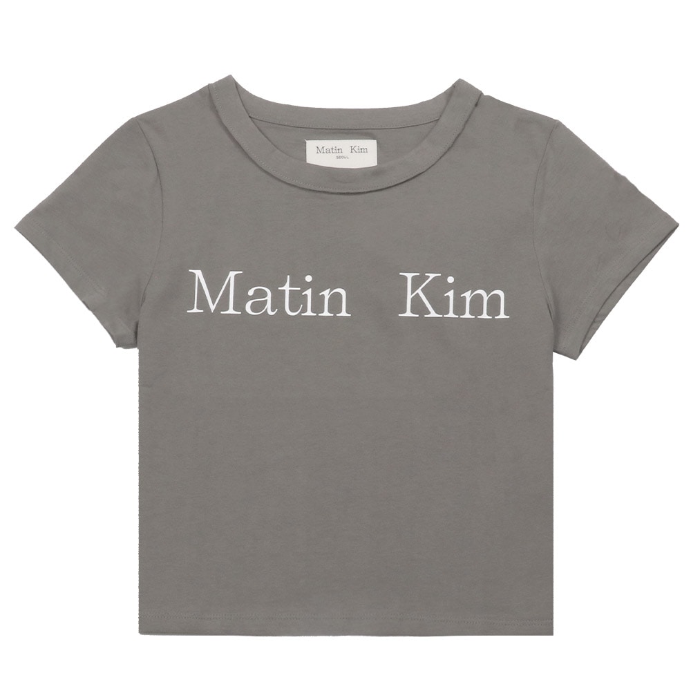 Tシャツ LOGO CROP TOP CHARCOAL 半袖 レディース 韓国 ファッション アパレル 5,596円