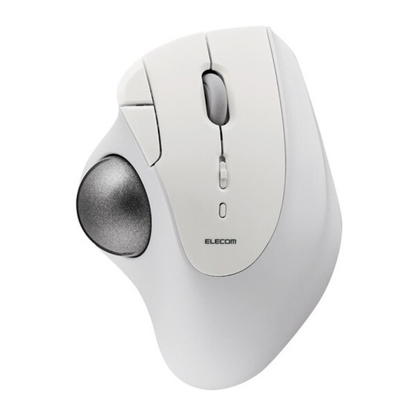 M-IT10BRWH ホワイト [トラックボール マウス (Bluetooth 5ボタン 人工ルビーユニット エルゴノミクス IST)] メーカー直送