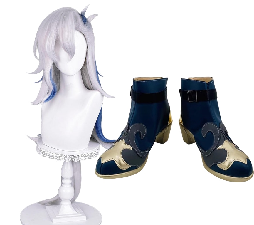 コスプレ靴 ヌヴィレット 原神 Genshin げんしん ブーツ 下駄 シューズ 長靴 コスプレ クリスマス ハロウィン 6,364円
