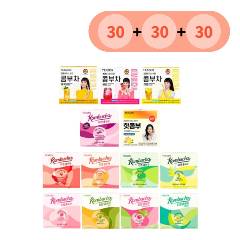 [30+30+30] コンブチャ 90スティック/低カロリー/ゼロシュガー/コンブチャ/乳酸菌/ダイエット