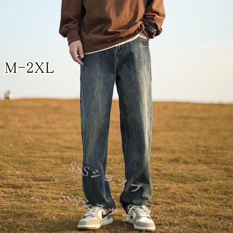 2026年初の販促デニムパンツ メンズジーンズ ビッグシルエット ジーンズ ワイドパンツ メンズ ワイドパンツ デニムパンツ ストレート 太め ゆったり ジーパン ジーンズ きいサイズ　オールシーズン