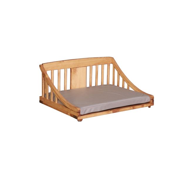 ペットベッド M 約幅67.5cm ライトブラウン 木製 ペット用品 ペットグッズ 犬用品 猫用品 組立品