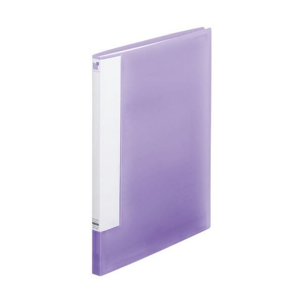 （まとめ） リヒトラブ CUBE FIZZ書き込めるクリヤーブック A4タテ 20ポケット パープル N-6005-10 1冊 (×10セット)