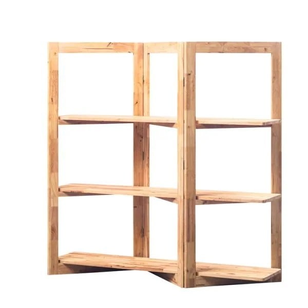 棚 シェルフ ラック パーテーションラック 間仕切り 木製 棚 ナチュラル 木目柄 おしゃれ 北欧 シンプル 無垢材 天然木 3段