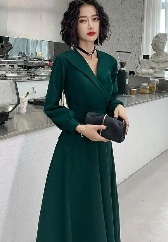 今も人気！大 ロングドレス 演奏会 ドレス 大人 ピアノ 発表会 vネック 袖あり イブニングドレス 結婚式 母親 ドレス パーティードレス ワンピース 小さいサイズ 女子会 謝恩会 二次会 風 XS