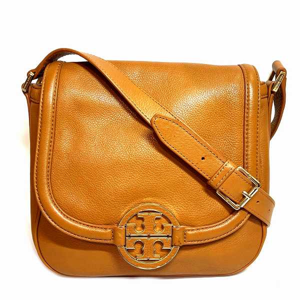 トリーバーチ ブラウン レザー バッグ ショルダーバッグ レディース【中古】