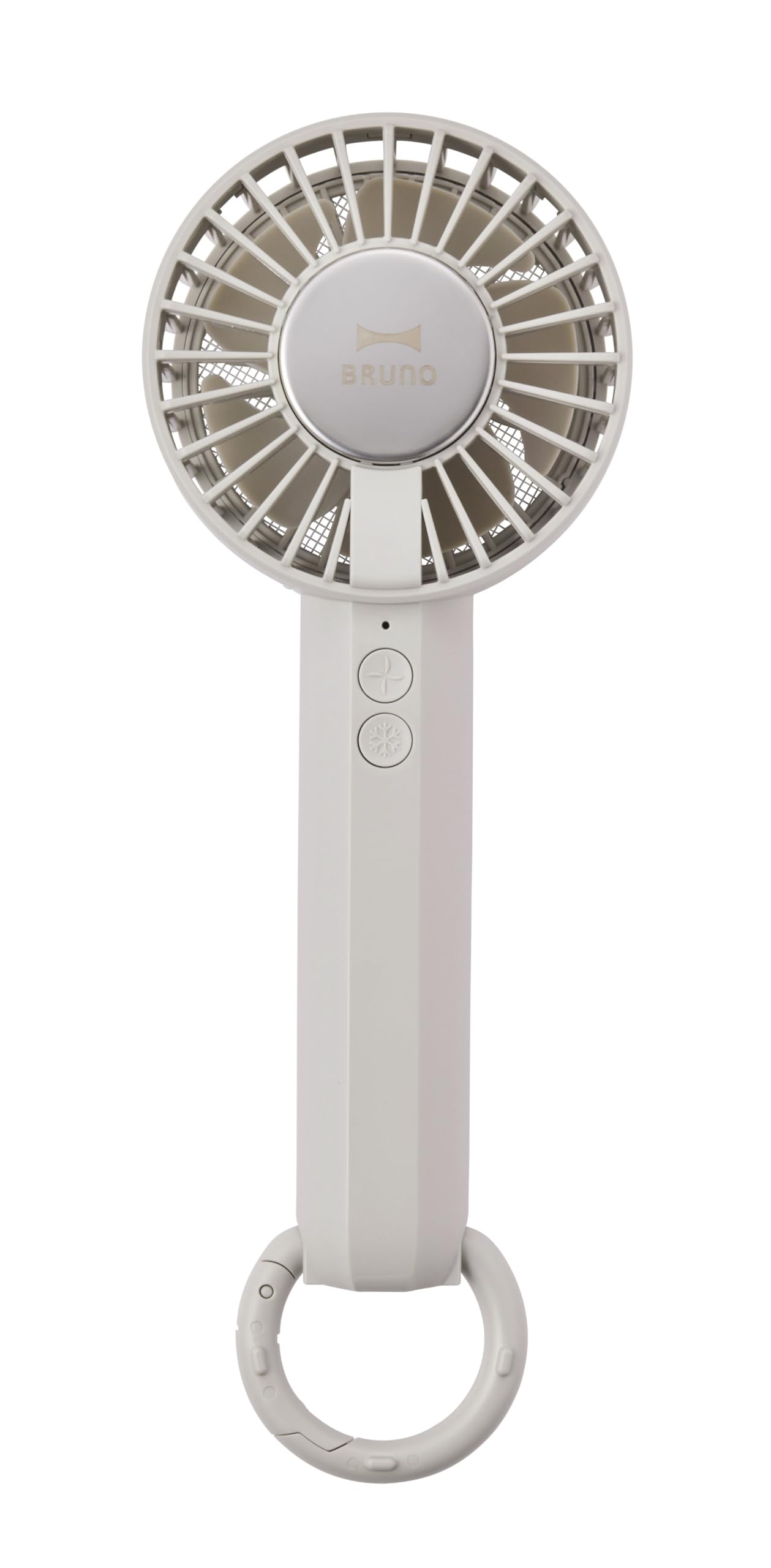 BRUNO ブルーノ 携帯扇風機 ハンディファン 冷却プレート小型 風量 3段階 Type-C充電 自立 カラビナ付 グレージュ BDE070-GRG