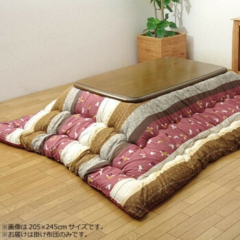 和柄 こたつ掛け布団 『こよみ』 ローズ 約205x315cm 5965169