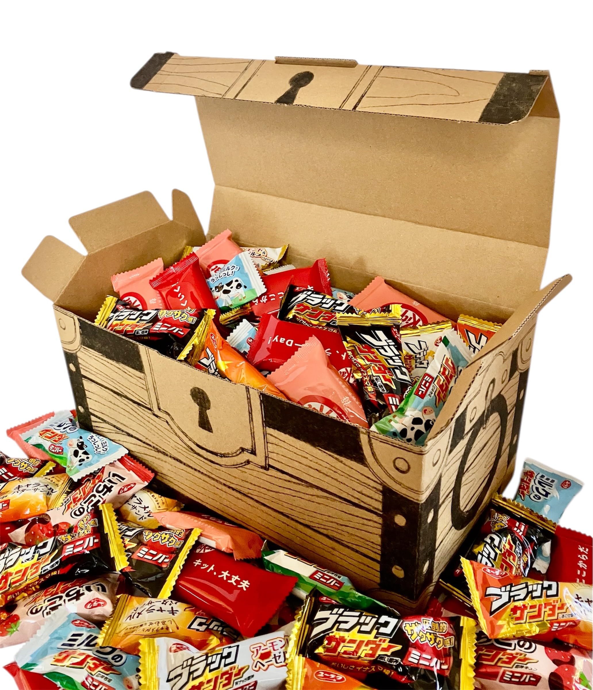 キット カット & ブラックサンダー ミニバー 全7種 宝箱入り詰め合わせ 総重量1kg 個包装 大容量 お徳用 シェアパック 業務用