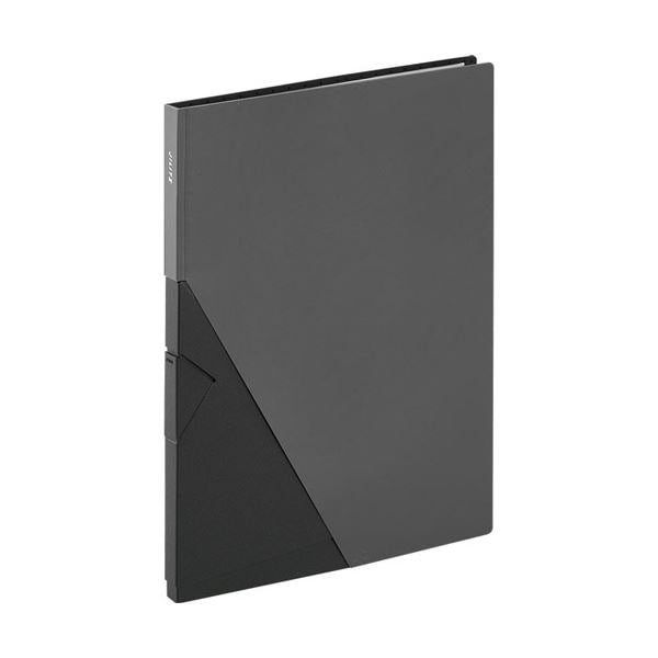 (まとめ) キングジム ジリッツ クリアーファイル A4タテ 20ポケット 背幅16mm クロ 8832 1冊 (×5セット)