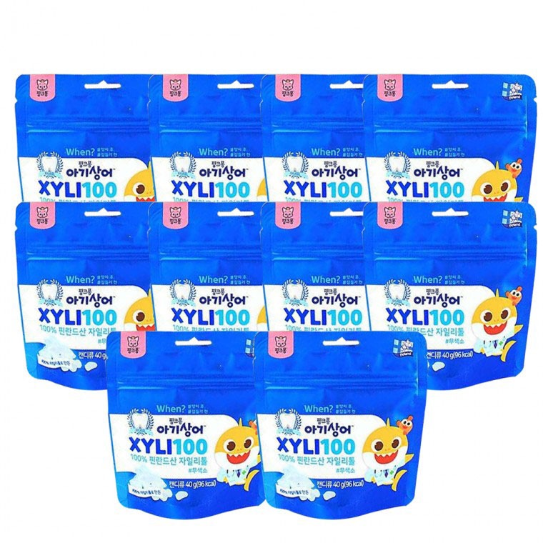 ピンクフォンベビーシャークキシリトール100%10パック子供大人ブラッシング後プレゼント