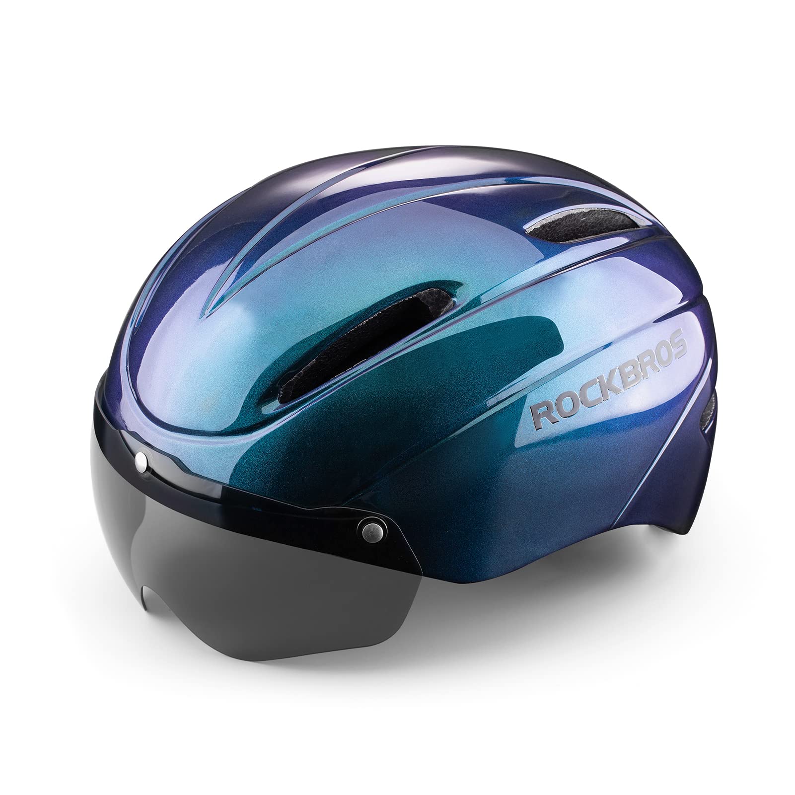 ROCKBROS 大人 自転車ヘルメット 磁気ゴーグル付き ロードバイク 超軽量 耐衝撃性 通気性 CPSC認定済み サイクル 通勤 通学 街乗り mtb クロス 義務化 サイズ調整可能 57-62c