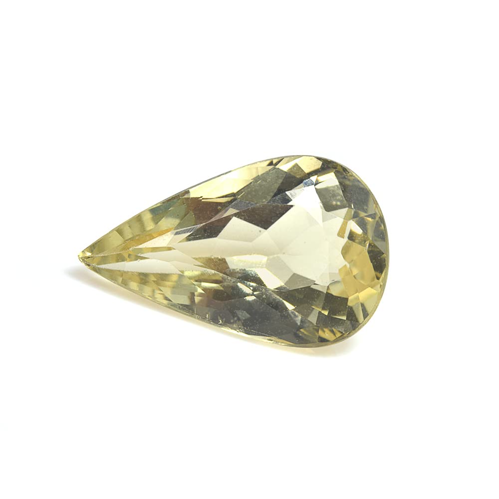 [premium stone gallery] ヘリオドール（ペアシェイプ）1粒 約3.5ct #T2086