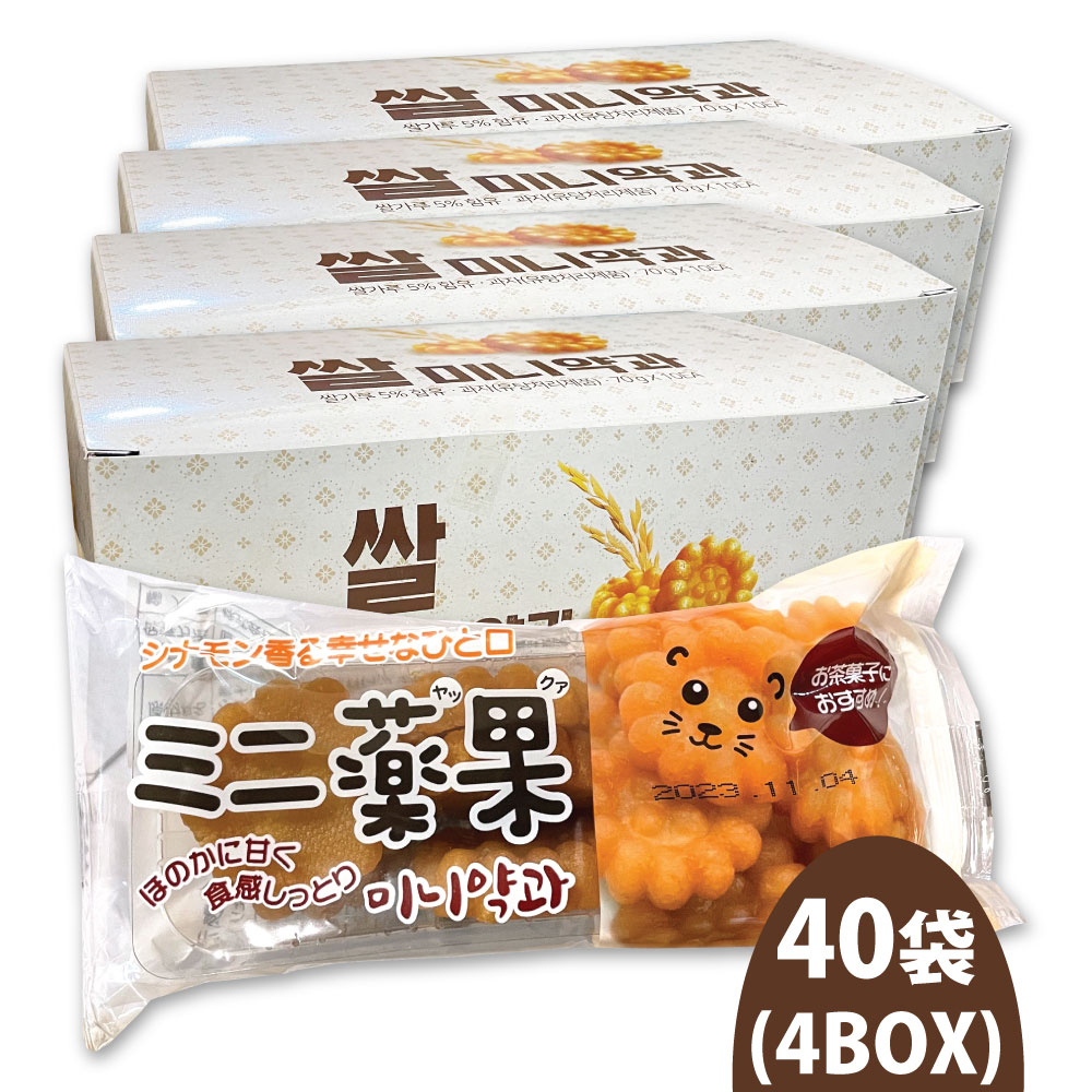 ミニ薬菓 (ヤッカ) 70g *40袋セット / ミニーヤッカ ヤックァ 韓国お菓子