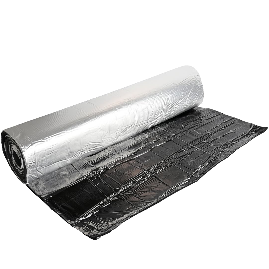 断熱シート 【整備士監修】 車 断熱材 断熱マット 車用 防音 断熱 難燃性試験済み 厚さ5ｍｍ 1ｍ×10ｍ 1ｍ×5ｍ 1ｍ×3ｍ 1ｍ×2ｍ 50×30cm12枚 mugenbo (1ｍ×5ｍ)