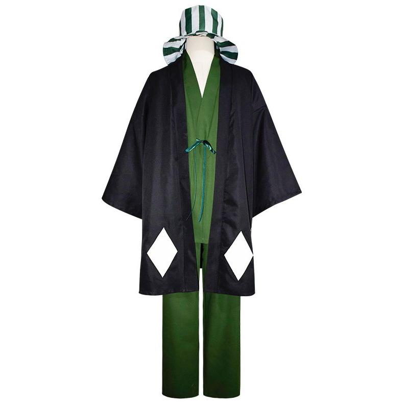 【人気SALE】SXXXL サイズ 4点セット コスプレ衣装 コスチューム 和服 帽子付き うらはらきすけ 浦原喜助 風 ブリーチ BLEACH
