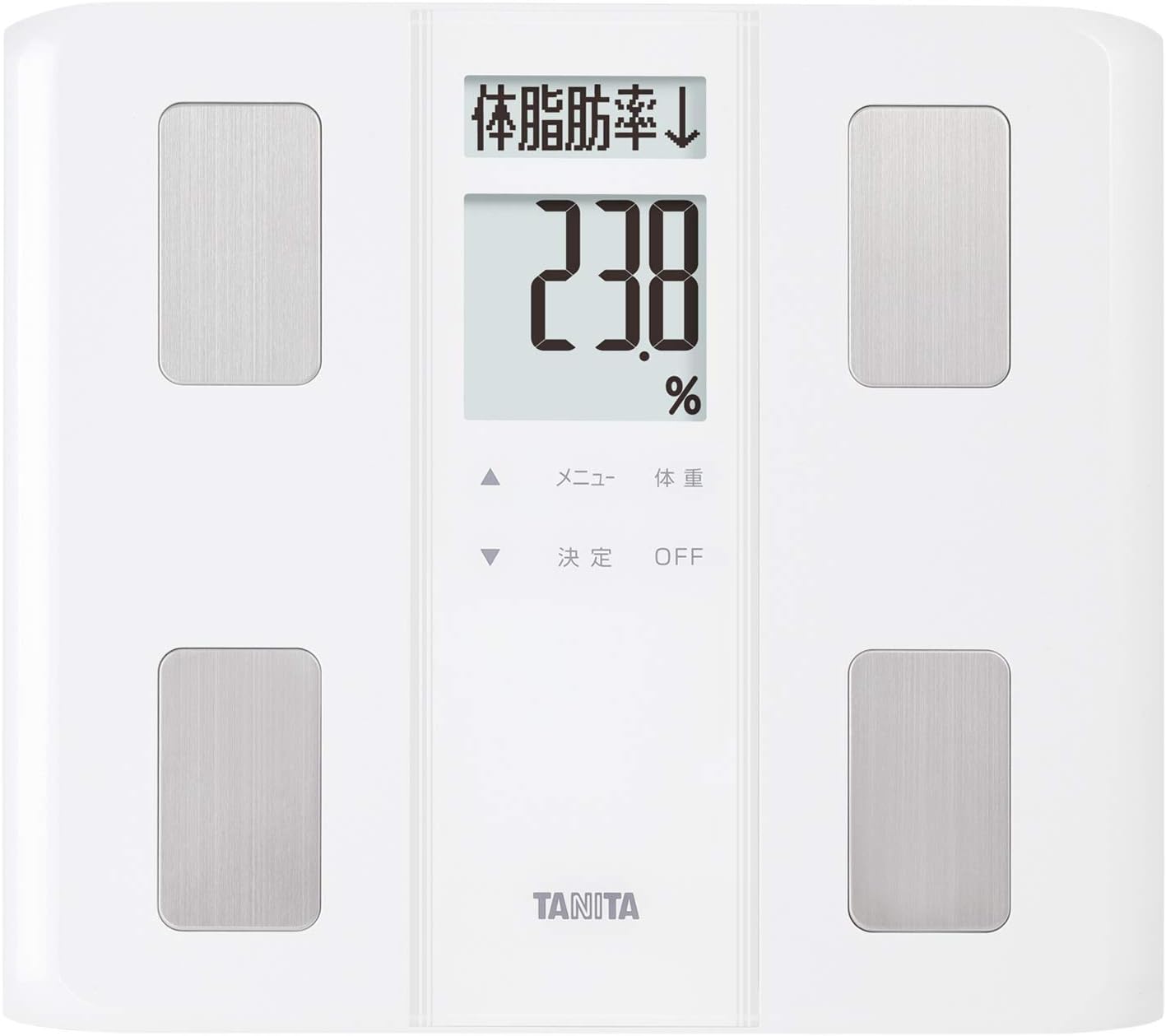 タニタ 体重計 体組成計 50g 日本製 ホワイト BC-331 WH ダブル液晶採用でわかりやすく見やすい 立掛け収納OK