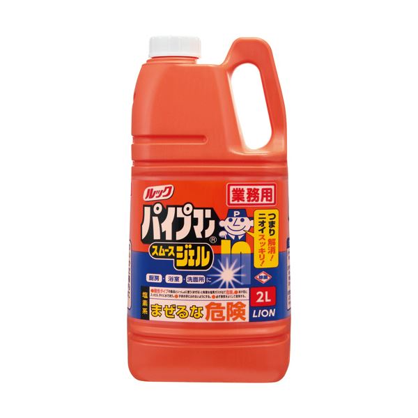 (まとめ) ライオン ルック パイプマン スムースジェル 業務用 2L 1本 (×10セット)
