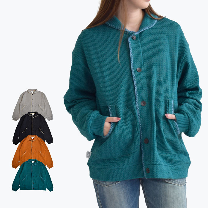 gym master カーディガン アウター ローゲージ 鹿の子 ブランケット ステッチ カーデ メンズ レディース 長袖 春 秋 冬 M L XL G433746