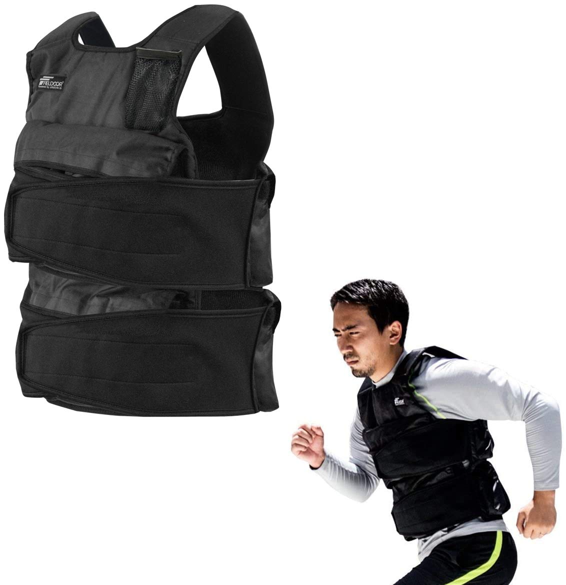 ウエイトベスト 最大20kg 1kgから20kgまで重量調節可能 加重ベスト ウエイトジャケットフィットネス器具