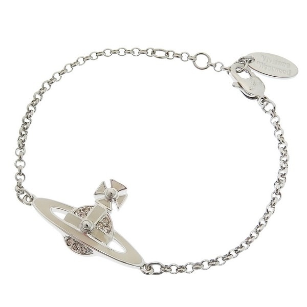 ヴィヴィアンウエストウッド アクセサリー レディース ブレスレット アウトレット シルバー×ホワイト NEIL MINI BAS RELIEF 6102021002P188 VIVIENNE WEST