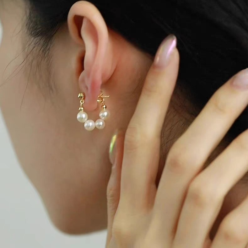 【1点ご購入 で10点プレゼントいたします】パールイヤリング女性ファッション気質ハイエンドイヤリング2025イヤリング