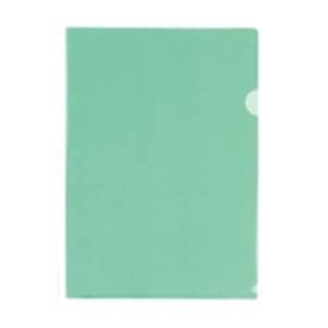(業務用2セット) LIHITLAB クリアファイル/クリアホルダー (A4) 100枚 G6100-19 緑