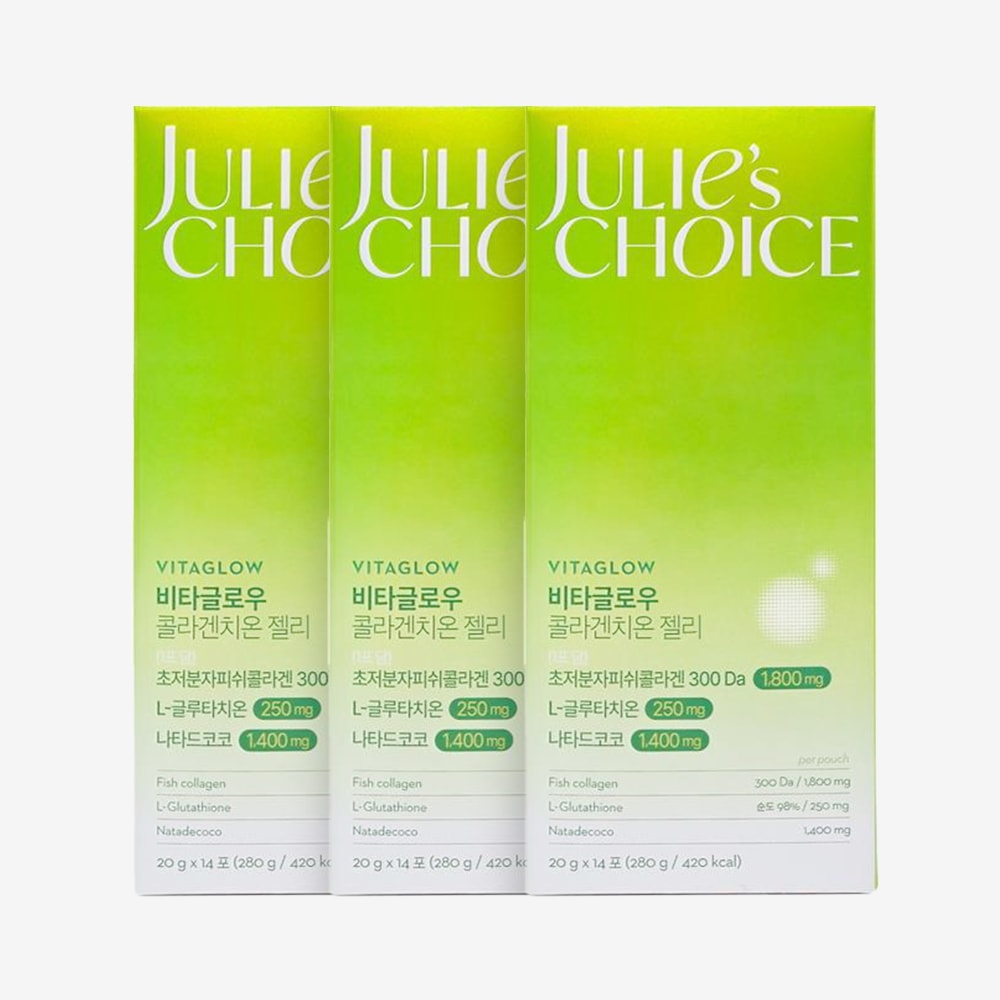 【1+1+1】【Julie s Choice】ビタグロー コラーゲンチオン コラーゲンスティックゼリー 14包