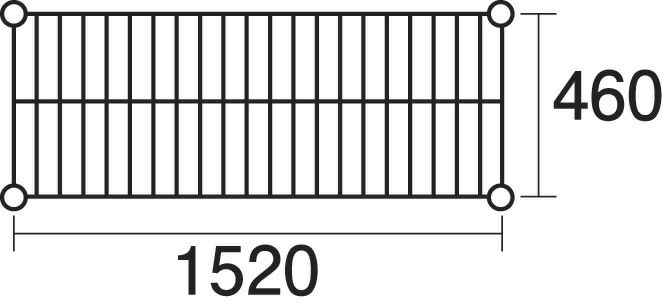 本間冬治工業 304耐冷仕様弁慶ステンレスシェルフ 棚 奥行460x幅1520mm 耐冷-460-1520