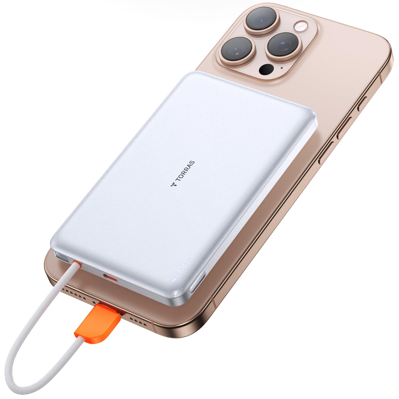 【次世代マグネット搭載】TORRAS モバイル バッテリー タイプC 10000mAh 22.5W急速充電 PD3.0対応 ケーブル内蔵 携帯充電器 パワーバンク 軽量 小型 PSE認証済み 両台充電