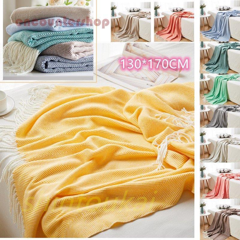 ブランケット 大判 ひざ掛け 北欧 フリンジ ベッドカバー 130*170CM ソファーカバー おしゃれ 膝掛け カバー インテリア マルチ お昼寝ケット波柄 5,305円