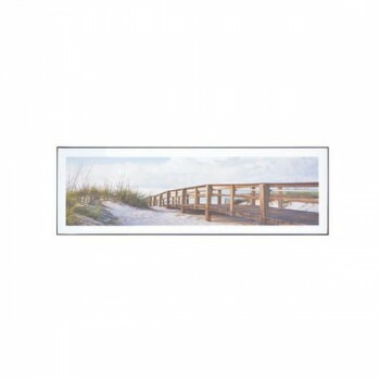 東谷 アートパネル 写真 桟橋 140x45cm ホワイト ART-201B